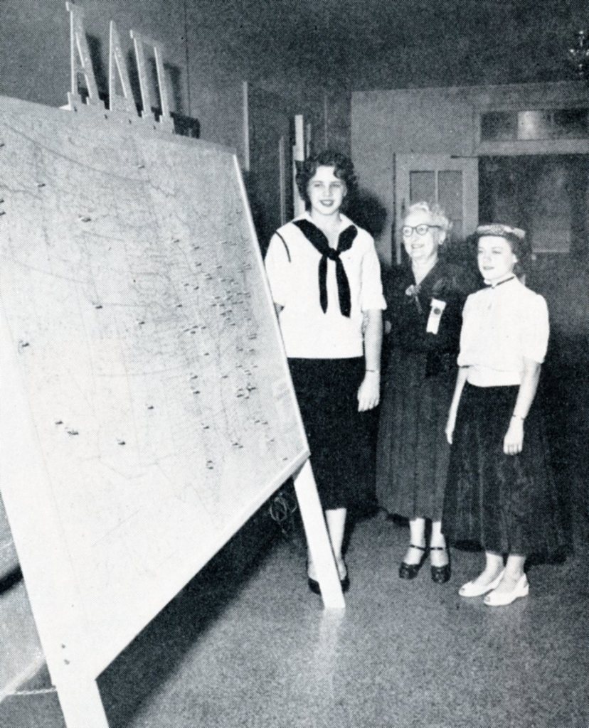 Chapter map created for the Centennial Convention 1951