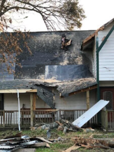 roof damage from the hurricanes