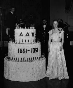 Previous International President, Maxine Blake, with the centennial cake